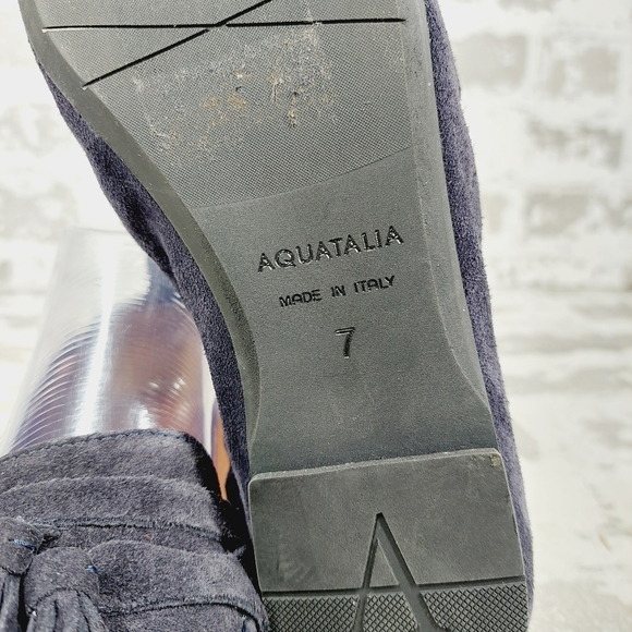 New Aquatalia Journee Suede Square Toe Slip On Loafer Flats M230 - Picture 8 of 12